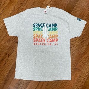 Space Camp Huntsville AL Short Sleeve T-shirt Gray Size XL NASA Graphic Tee NWT
